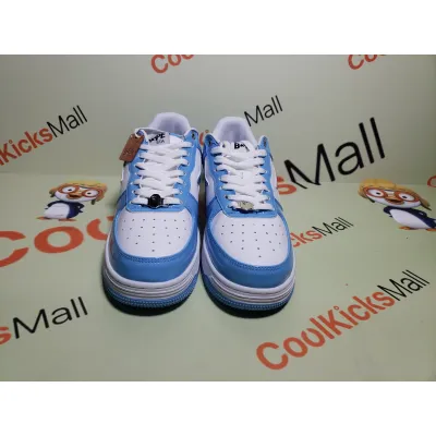 GET A Bathing Ape Bape Sta Low White Blue, 1M70-191-001 02