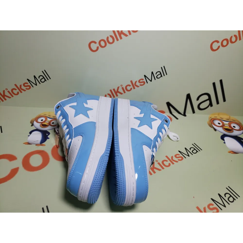GET A Bathing Ape Bape Sta Low White Blue, 1M70-191-001