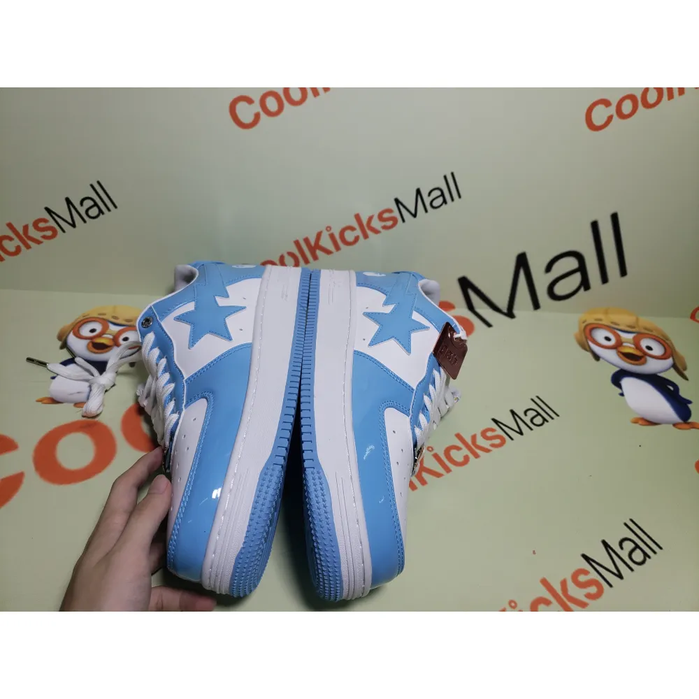 GET A Bathing Ape Bape Sta Low White Blue, 1M70-191-001