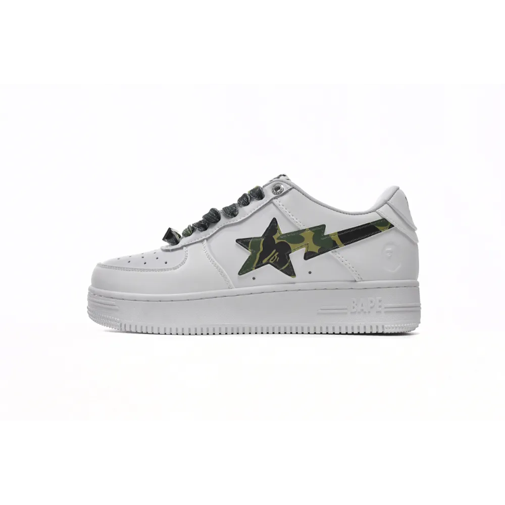 G5 A Bathing Ape Bape Sta Low White Green Camouflage,1H20-191-045