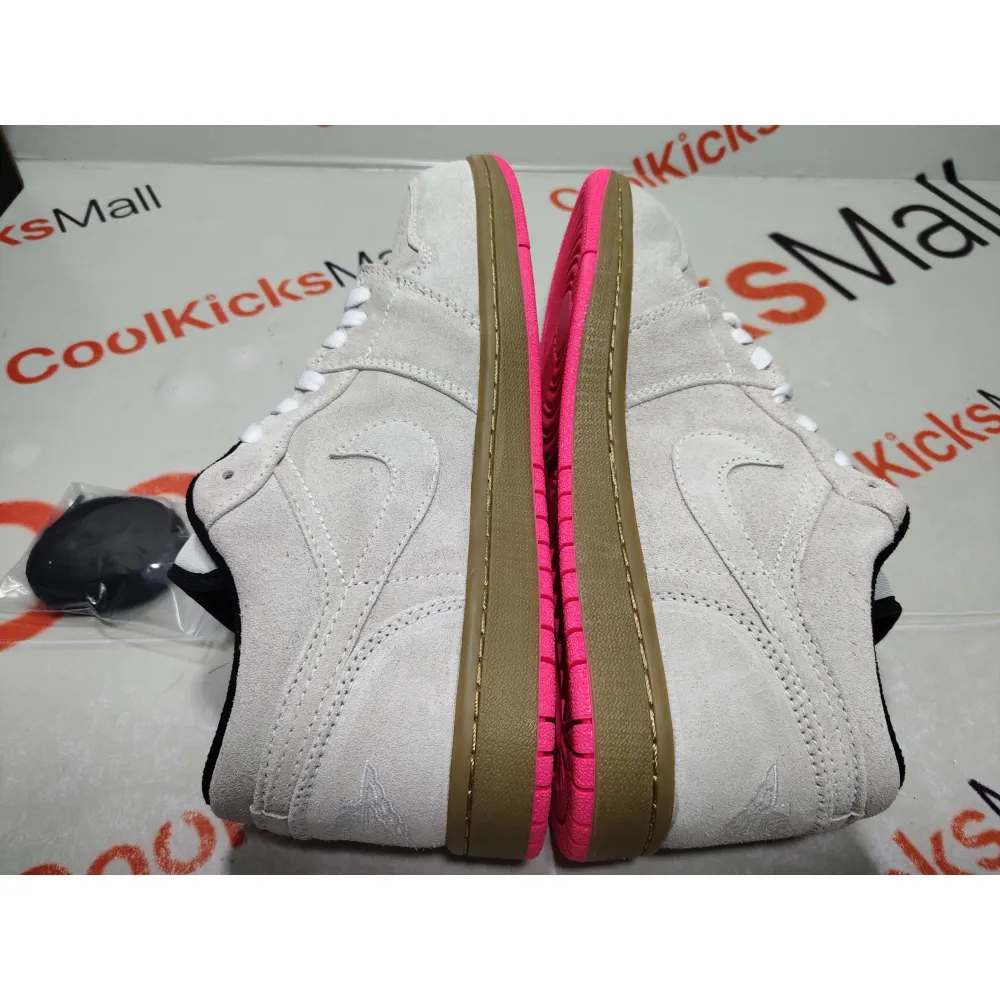 Coolkicks G5 Air Jordan 1 Low White Gum Hyper Pink,553558-119