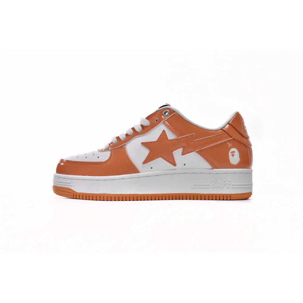 G5 A Bathing Ape Bape Sta Low White Orange,1H70-191-001