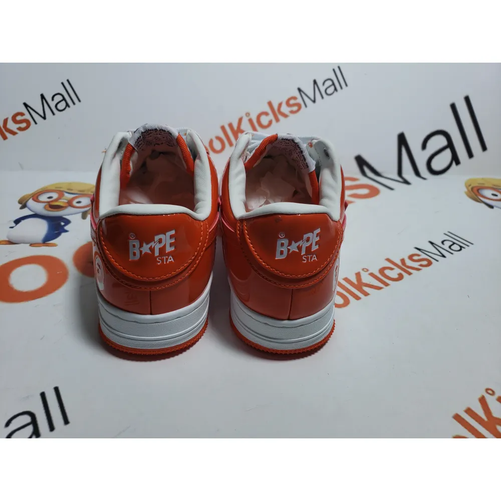 G5 A Bathing Ape Bape Sta Low White Orange,1H70-191-001