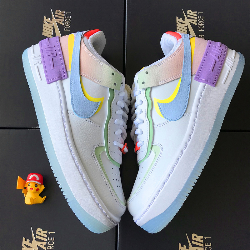 BootsMastersLin Air Force 1 Shadow White Hydrogen Blue Purple (W)