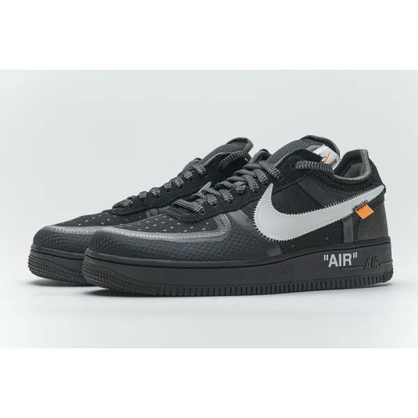 PK GOD Air Force 1 Low Off-White Black White