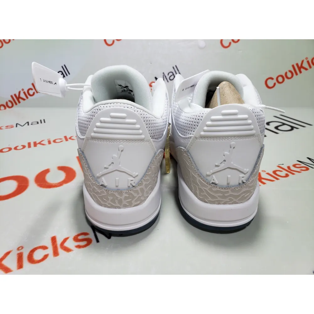 Cool Kicks | PKGoden Air Jordan 3 Retro Pure White (2018),136064-111