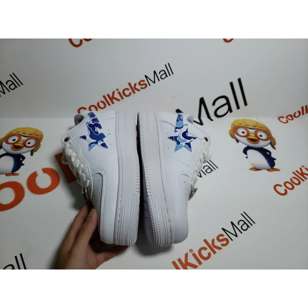 G5 A Bathing Ape Bape Sta Low White Blue Camouflage,1H20-191-045