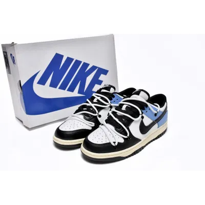 PKGoden Dunk Low Strap Black and White Blue,DD1391-100 01