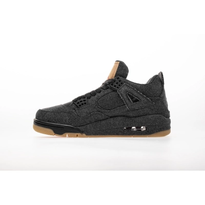 GET Air Jordan 4 Retro Levi's Black (Levi's Tag) 01