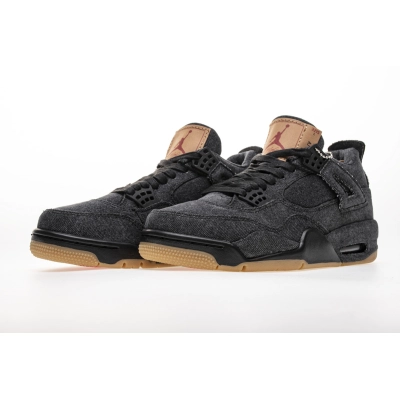 GET Air Jordan 4 Retro Levi's Black (Levi's Tag) 02
