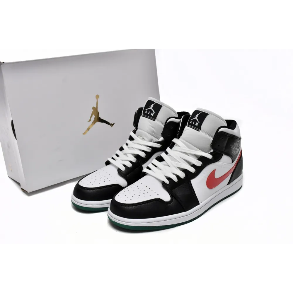 Cool Kicks website | GET Air Jordan 1 Mid Alternate Swooshes Red Yellow,BQ6472-063   