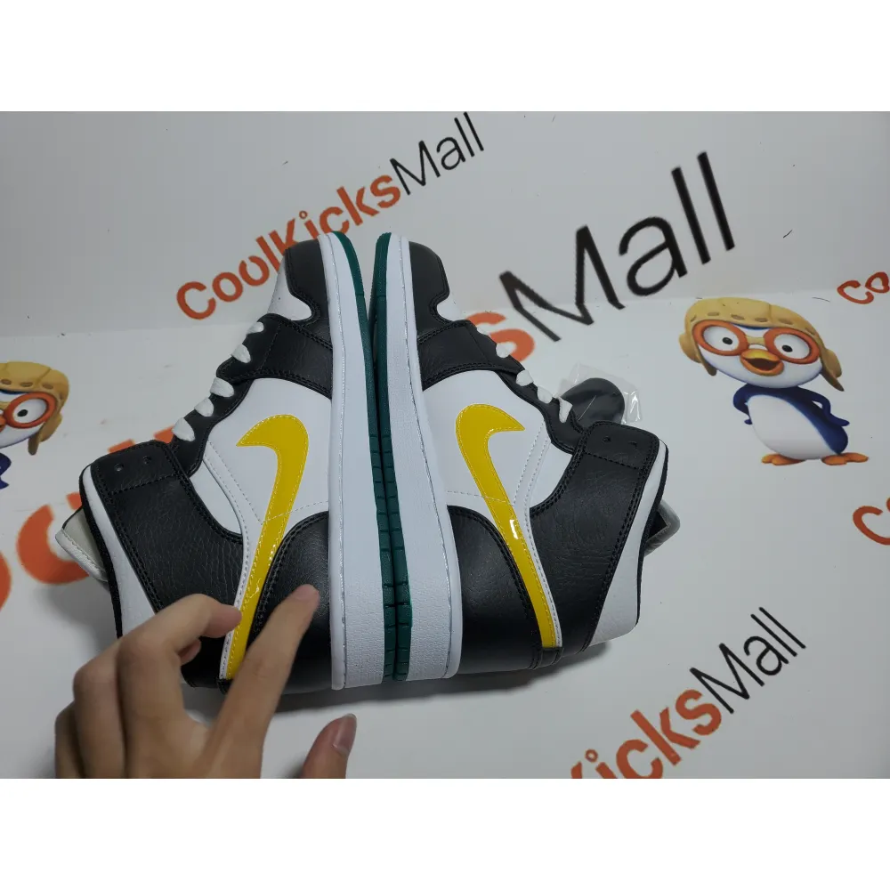 Cool Kicks website | GET Air Jordan 1 Mid Alternate Swooshes Red Yellow,BQ6472-063   