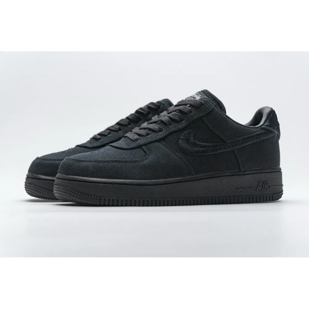 PK GOD Air Force 1 Low Stussy Black