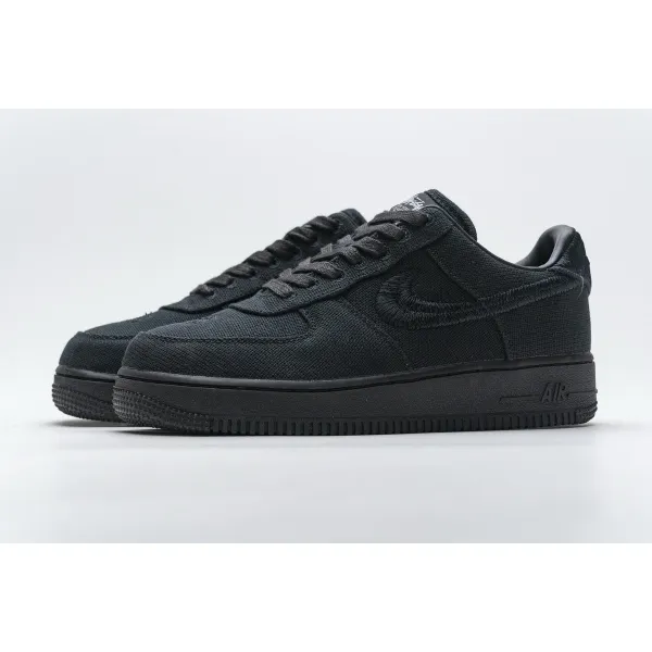 PK GOD Air Force 1 Low Stussy Black
