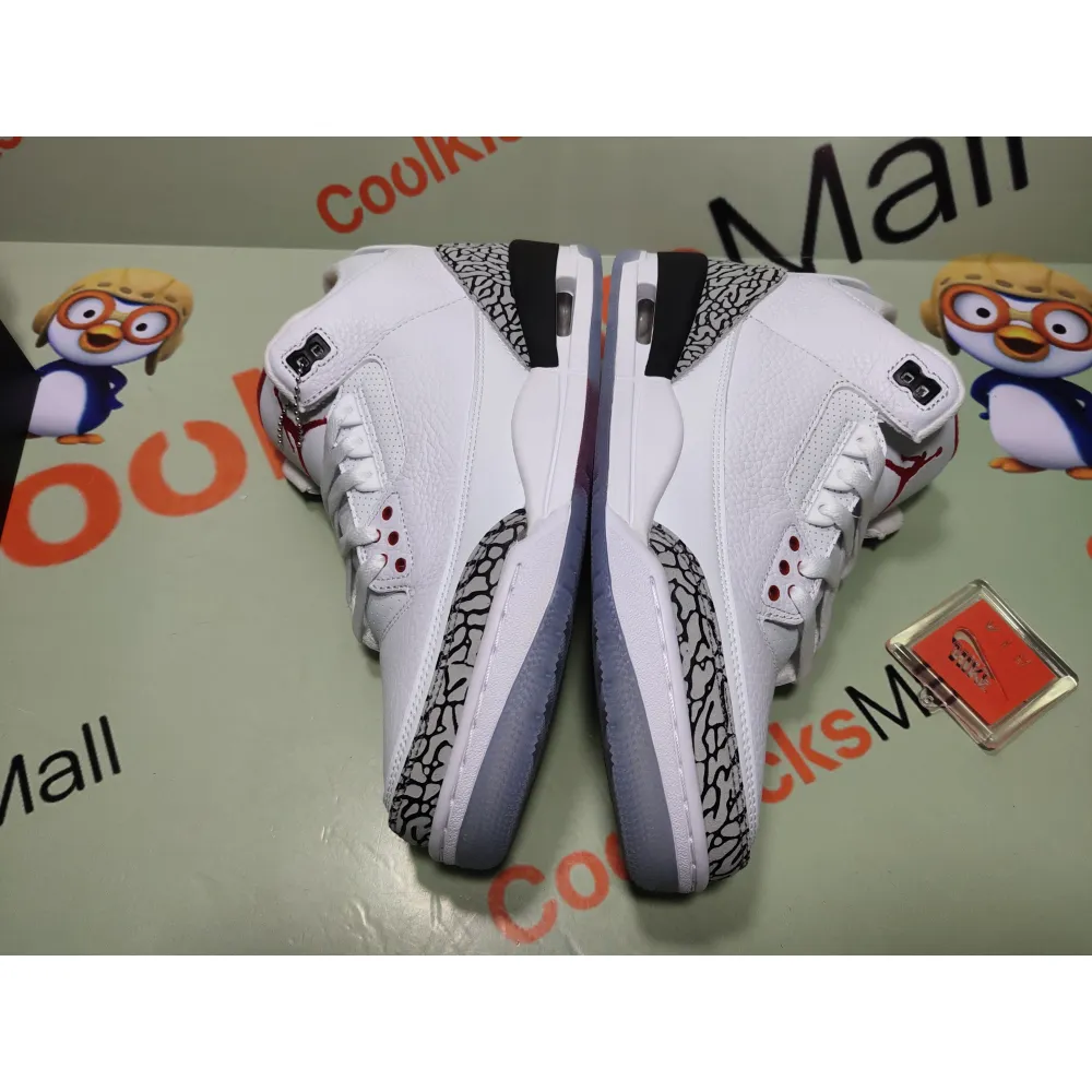 Coolkicks PKGoden Air Jordan 3 Retro Free Throw Line White Cement,923096-101