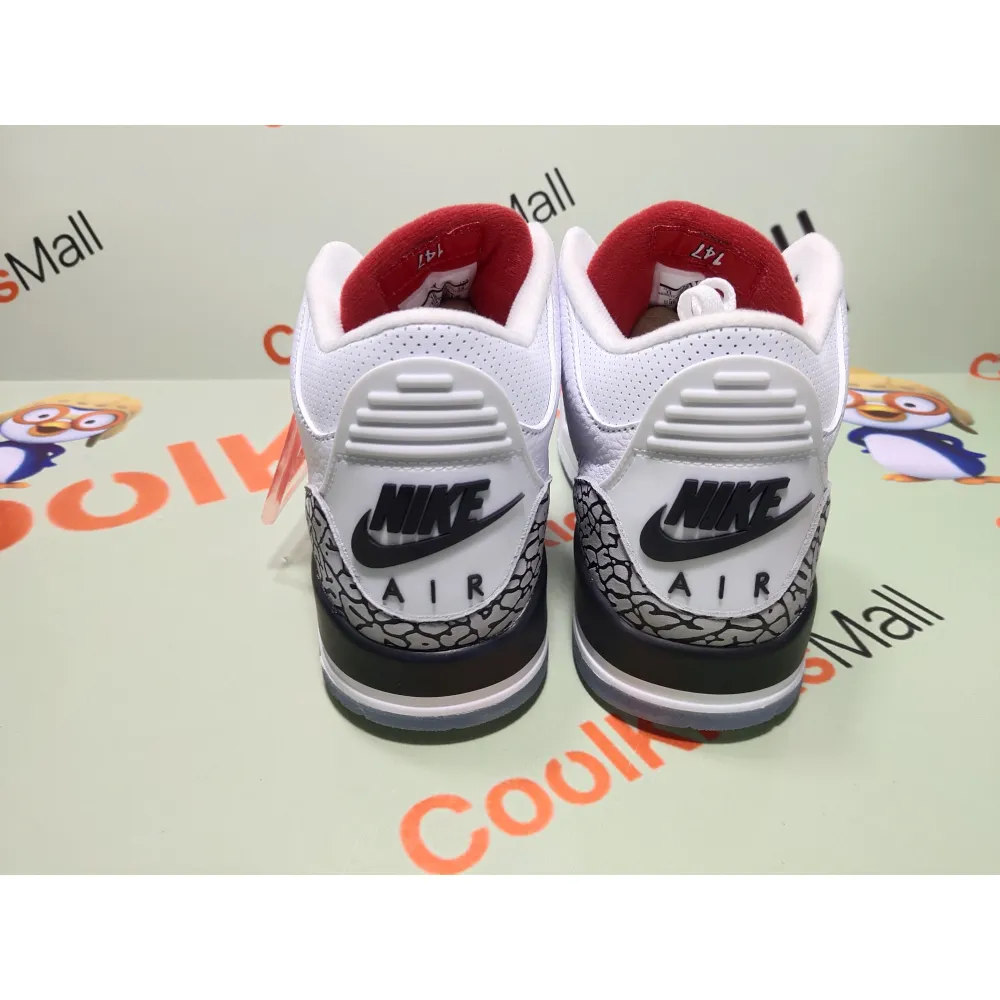Coolkicks PKGoden Air Jordan 3 Retro Free Throw Line White Cement,923096-101