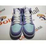 GET Air Jordan 1 Mid Purple Aqua (GS),554725-500