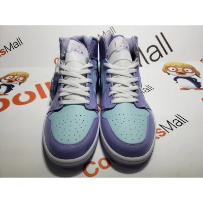 GET Air Jordan 1 Mid Purple Aqua (GS),554725-500 02