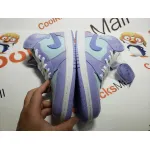 GET Air Jordan 1 Mid Purple Aqua (GS),554725-500
