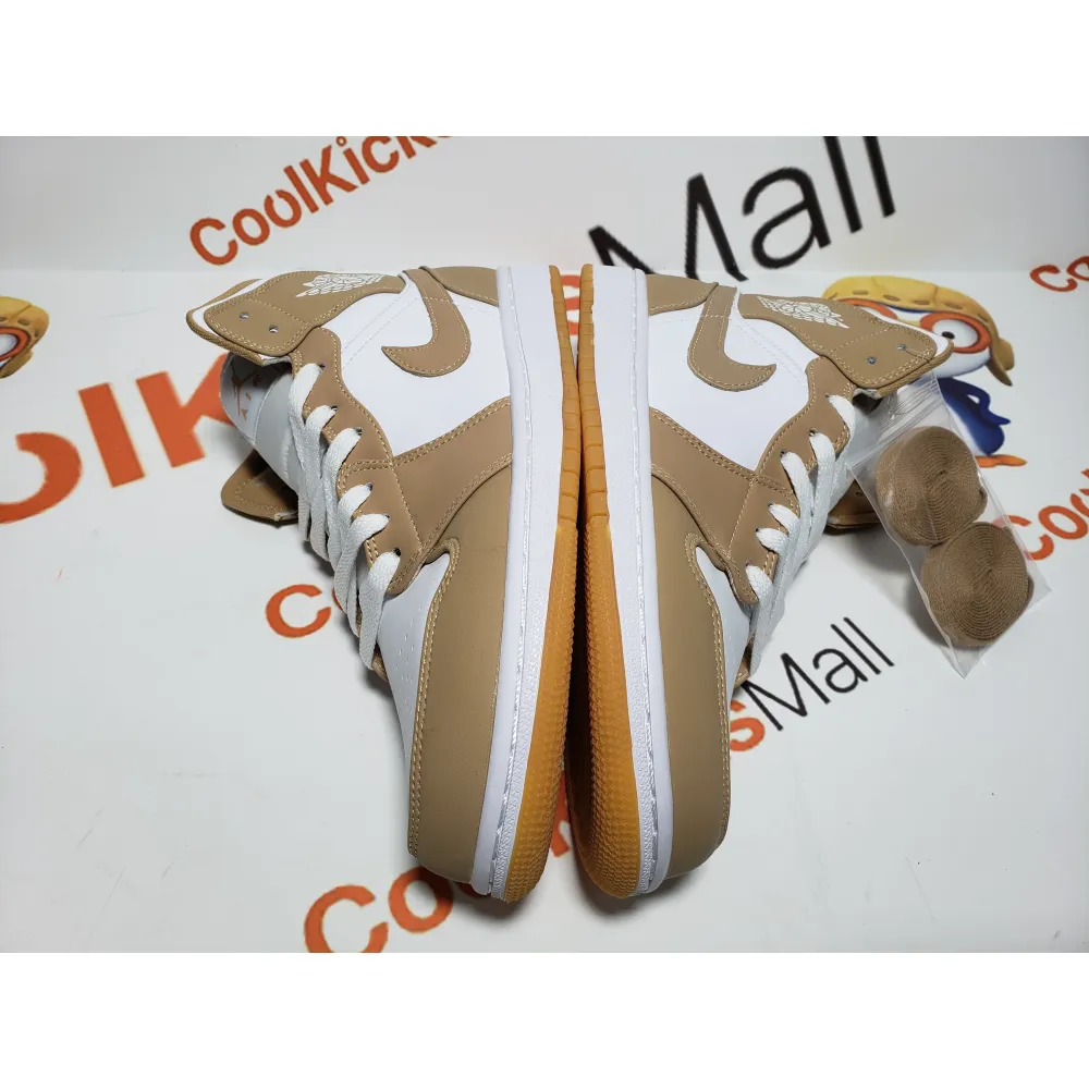 PKGoden Air Jordan 1 Mid Tan Gum,  554724-271