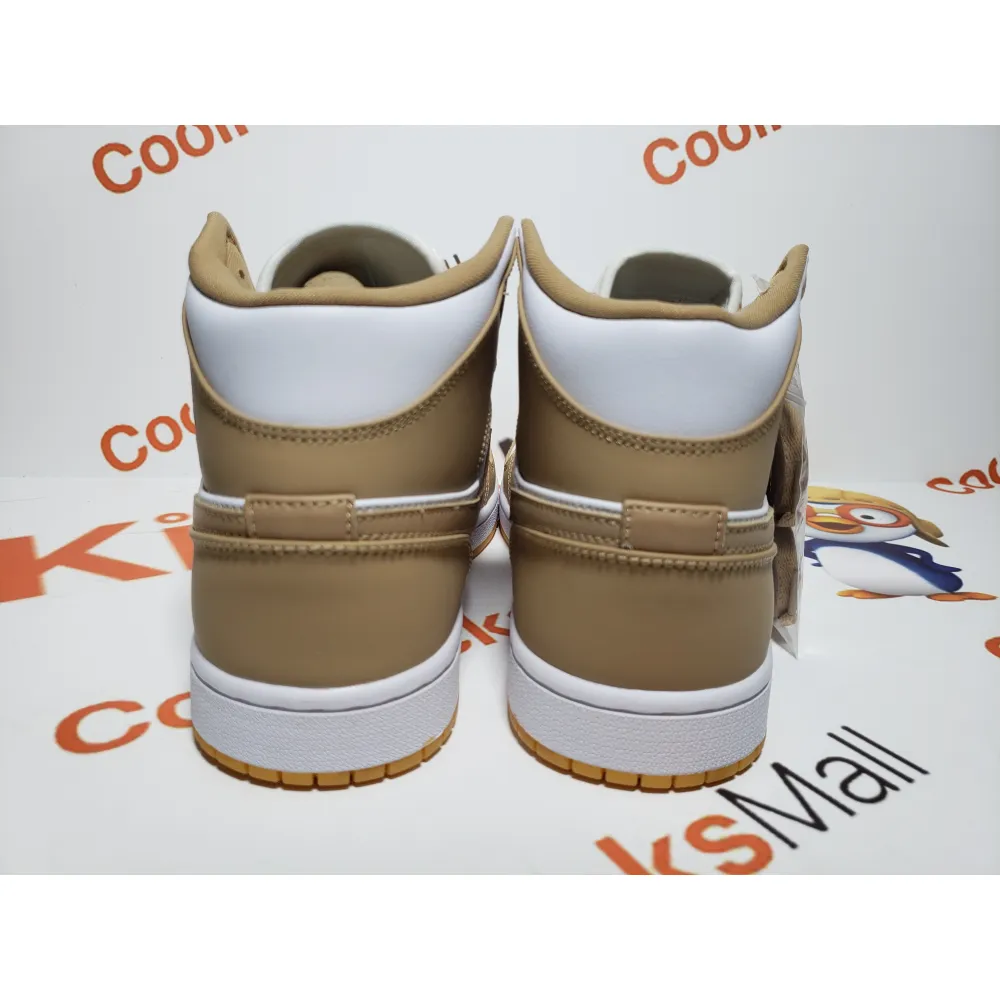 PKGoden Air Jordan 1 Mid Tan Gum,  554724-271