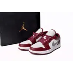 Coolkicks G5 Air Jordan 1 Low White Bordeaux, 553558-615    