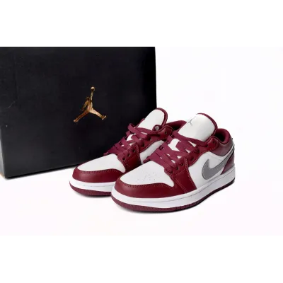Coolkicks G5 Air Jordan 1 Low White Bordeaux, 553558-615     01