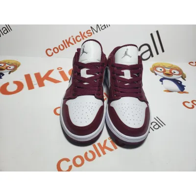 Coolkicks G5 Air Jordan 1 Low White Bordeaux, 553558-615     02