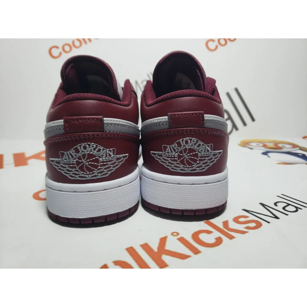 Coolkicks G5 Air Jordan 1 Low White Bordeaux, 553558-615    