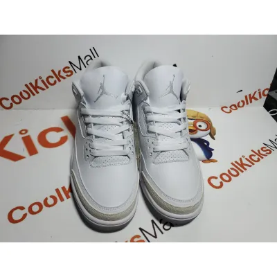 GET Air Jordan 3 Retro Pure White ,136064-111 02