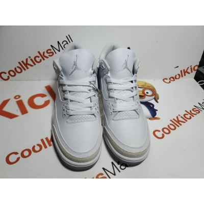 GET Air Jordan 3 Retro Pure White ,136064-111 02