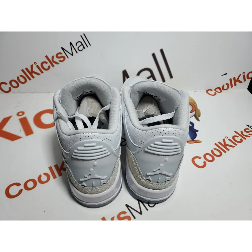 GET Air Jordan 3 Retro Pure White ,136064-111