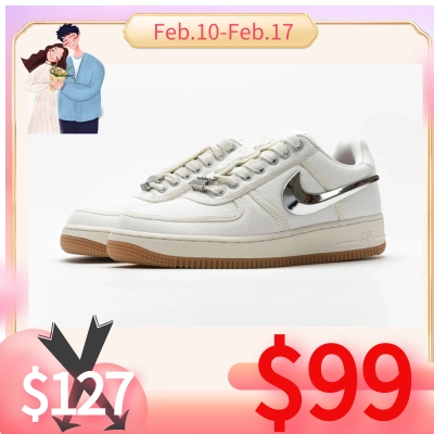 [$99 Promotion] Replica Air Force 1 Low Travis Scott Sail,AQ4211-101 01