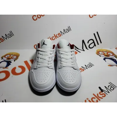 coolkicks | G5 Air Jordan 1 Low White Gym Red Black, 553560-164  02