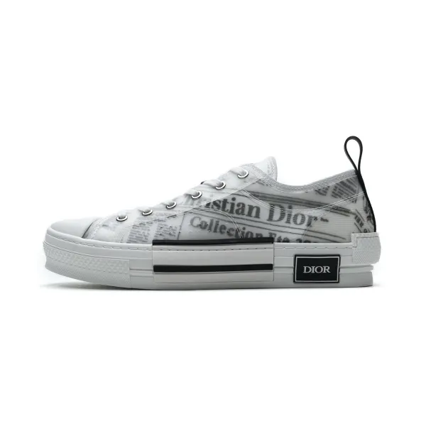 GET Dior B23 Low Top Daniel Asham Newspaper
