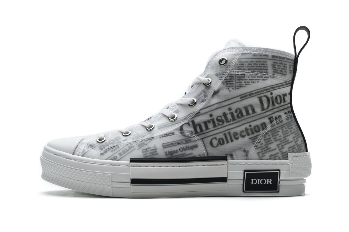 GET Dior B23 High Top Daniel Asham Newspaper