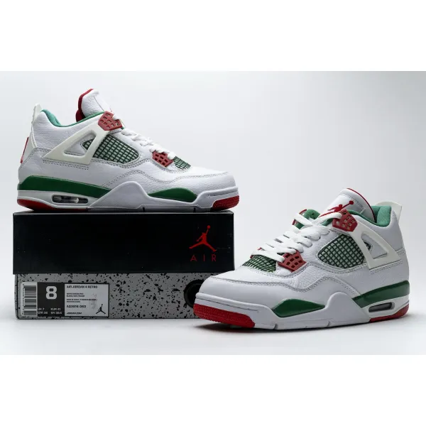 PK GOD Air Jordan 4 Retro White Green Red