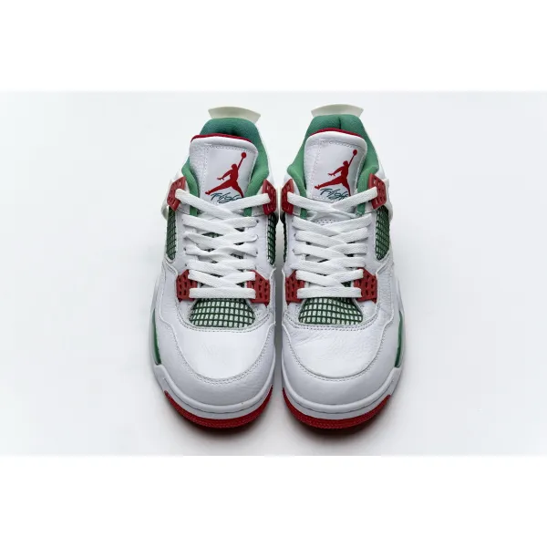 PK GOD Air Jordan 4 Retro White Green Red