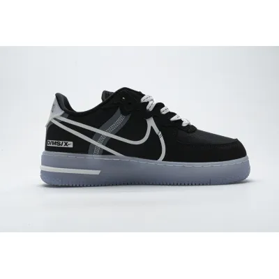 cool kicks sbeaker | GET Air Force 1 React Black White Rush Ice,CQ8879-103 02