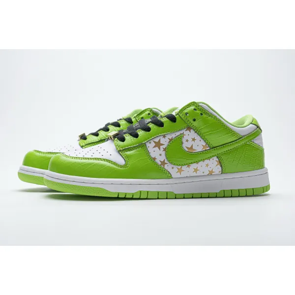 PK GOD SB Dunk Low Supreme Green Stars