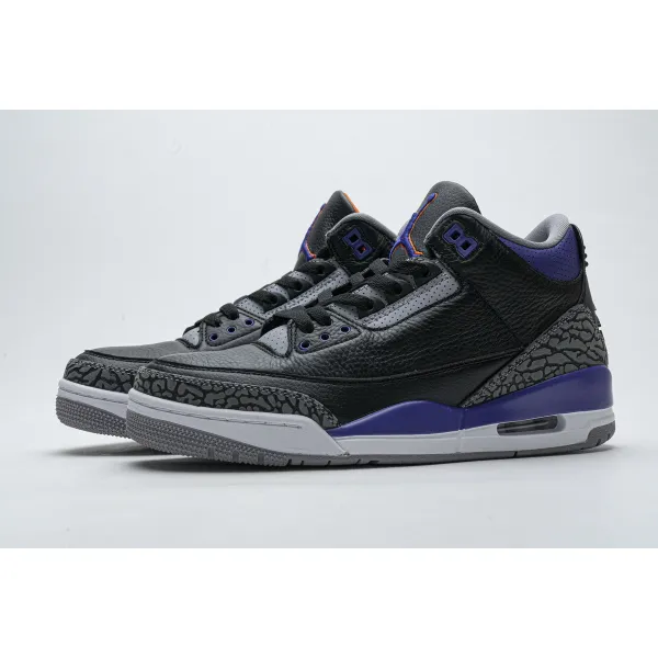 PK GOD Air Jordan 3 Retro Black Court Purple