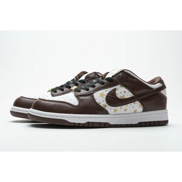 PK GOD SB Dunk Low Supreme Brown Stars