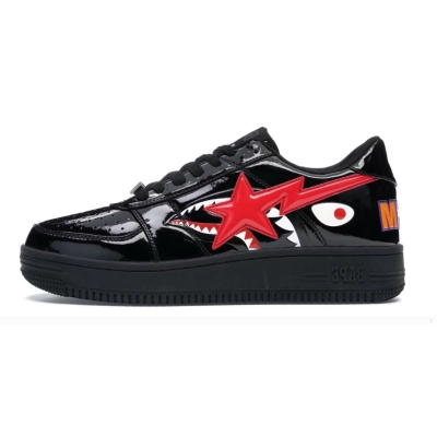 PKGoden A Bathing Ape Bape Sta Low Shark Black, 1H30-191-012-BLK 01
