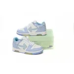 PKGoden OFF-WHITE OOO Low Out Of Office Calf Leather White Light Blue 