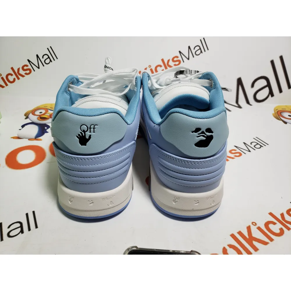 PKGoden OFF-WHITE OOO Low Out Of Office Calf Leather White Light Blue 