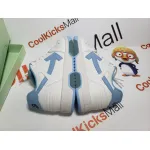 PKGoden OFF-WHITE Out Of Office OOO 30 MM Low Tops Sky Blue And White  