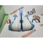 PKGoden OFF-WHITE Out Of Office OOO 30 MM Low Tops Sky Blue And White  
