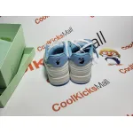 PKGoden OFF-WHITE Out Of Office OOO 30 MM Low Tops Sky Blue And White  