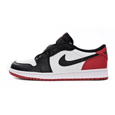 GET Air Jordan 1 Low Black Toe  Jordan 1 Low Black Toe,  553558-116   01