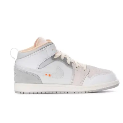 PKGoden Air Jordan 1 Mid SE Craft Craft Inside Out White Grey,DQ3724-100 01